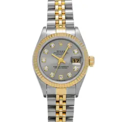 ROLEX DATEJUST 79173G GRAY CASE SIZE 26×26MM LADIES USED WATCH #712614