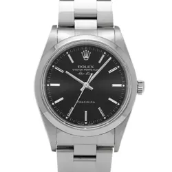 ROLEX AIR KING 14000M BLACK CASE SIZE 34×34MM MEN'S USED WATCH #721414