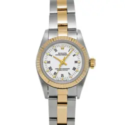 ROLEX OYSTER PERPETUAL 67193 WHITE CASE SIZE 24×24MM LADIES USED WATCH #71214