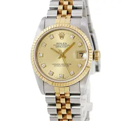 ROLEX DATEJUST 31 68273G GOLD CASE SIZE 31MM USED WATCH #71414