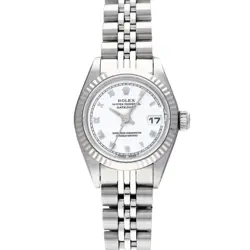 ROLEX DATEJUST 69174 WHITE CASE SIZE 26×26MM LADIES USED WATCH #754514
