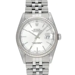 ROLEX DATEJUST 16234 SILVER CASE SIZE 36×36MM MEN'S USED WATCH #7710614