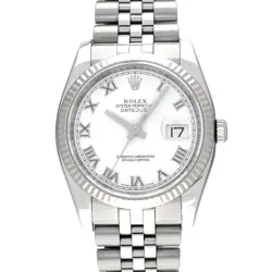 ROLEX DATEJUST 116234 WHITE CASE SIZE 36×36MM MEN'S USED WATCH #754014