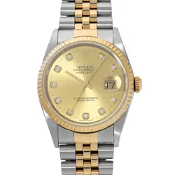 ROLEX DATEJUST 16233G CASE SIZE 36×36MM MEN'S USED WATCH #745314