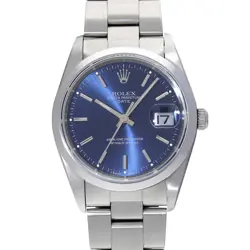 ROLEX OYSTER PERPETUAL DATE 15200 BLUE MEN'S USED WATCH #721914