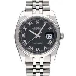 ROLEX DATEJUST 116234 BLACK CASE SIZE 36×36MM MEN'S USED WATCH #744014