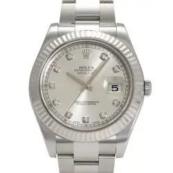 ROLEX 116334G SILVER MEN'S USED WATCH #71414