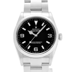 ROLEX 114270 BLACK MEN'S USED WATCH #713714