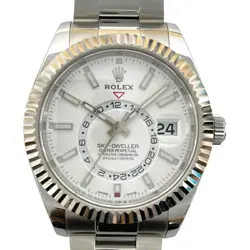 ROLEX SKY-DWELLER 326934 WHITE CASE SIZE 42MM MEN'S USED WATCH #71914