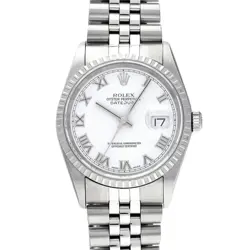ROLEX DATEJUST 16220 WHITE CASE SIZE 36×36MM MEN'S USED WATCH #71814