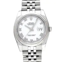 ROLEX DATEJUST 116234 WHITE CASE SIZE 36×36MM MEN'S USED WATCH #724014