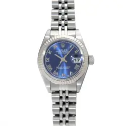 ROLEX DATEJUST 69174 BLUE CASE SIZE 26×26MM LADIES USED WATCH #724514