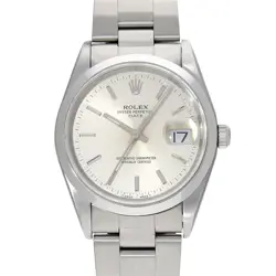 ROLEX OYSTER PERPETUAL DATE 15200 SILVER MEN'S USED WATCH #711914