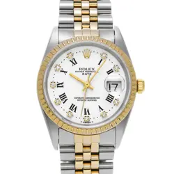 ROLEX OYSTER PERPETUAL DATE 15223G WHITE MEN'S USED WATCH #71014