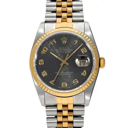 ROLEX DATEJUST 16233 BLACK CASE SIZE 36×36MM MEN'S USED WATCH #7314714