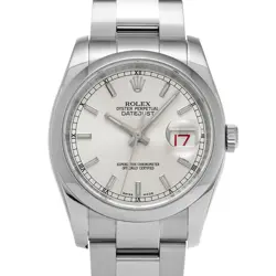 ROLEX DATEJUST 116200 SILVER CASE SIZE 36×36MM MEN'S USED WATCH #711814