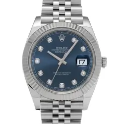 ROLEX DATEJUST 41 126334G BLUE CASE SIZE 41×41MM MEN'S USED WATCH #71414
