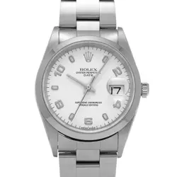 ROLEX OYSTER PERPETUAL DATE 15200 WHITE MEN'S USED WATCH #731914