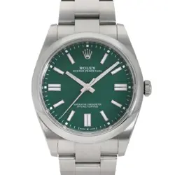 ROLEX 124300 GREEN MEN'S USED WATCH #711514