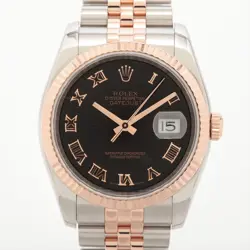 ROLEX DATEJUST 116231 SS×PG SS×PG AT BLACK DIAL JUBILEE BRACELET