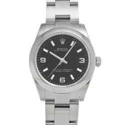 ROLEX OYSTER PERPETUAL 31 177200 BLACK WATCH 682138