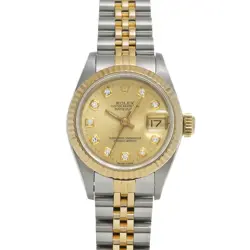 ROLEX DATEJUST 69173G CHAMPAGNE/DIAMOND WATCH 675971