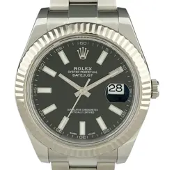 ROLEX DATEJUST 2 116334 BLACK CASE SIZE 41MM MEN'S USED WATCH #731914