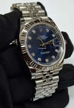 Rolex Datejust 41mm Blue Dial & Diamond Jubilee Bracelet 126334, Unworn 2025