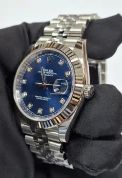 Rolex Datejust 41mm Blue Dial & Diamond Jubilee Bracelet 126334, Unworn 2025