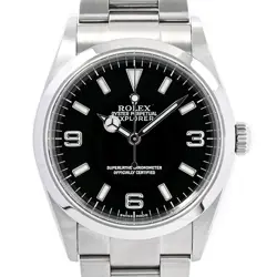 ROLEX EXPLORER I 114270 BLACK CASE SIZE 36MM MEN'S USED WATCH #733714