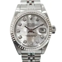ROLEX DATEJUST 69174NG WHITE LADIES USED WATCH #71014