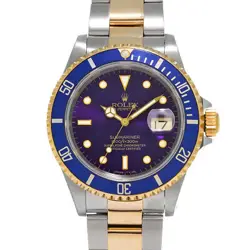 USED ROLEX SUBMARINER DATE 16613 BLUE CASE: 40×40MM MEN'S WATCH #1017015