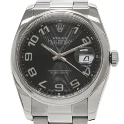 ROLEX DATEJUST BLACK CONCENTRIC ARABIC 116200 MEN'S USED WATCH #731814