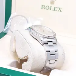 Rolex 34mm Silver Sticks Dial Oyster Perpetual Date REF: 15200 (L Series)