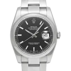 ROLEX DATEJUST 116200 BLACK CASE SIZE 36MM X 36MM MEN'S USED WATCH #741814
