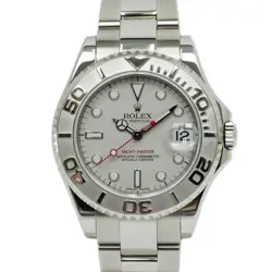 ROLEX YACHT-MASTER ROLESIUM 168622 SILVER USED WATCH #72314