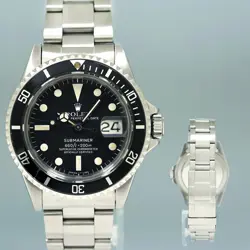 VINTAGE ROLEX SUBMARINER DATE 1680 STEEL BLACK OYSTER 40MM WATCH BOX