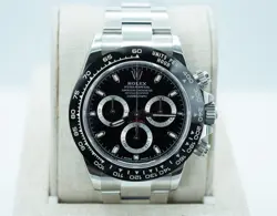 ROLEX 116500LN COSMOGRAPH DAYTONA STEEL CERAMIC BEZEL BLACK DIAL 2023 FULL SET