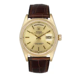 ROLEX DAY DATE 18038 PRESIDENT 18K YELLOW GOLD MENS WATCH