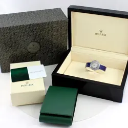 Rolex Lady Cellini Orchid 6201 MOP Diamond Dial Sapphire Bezel 18K Gold Serviced