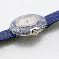 Rolex Lady Cellini Orchid 6201 MOP Diamond Dial Sapphire Bezel 18K Gold Serviced