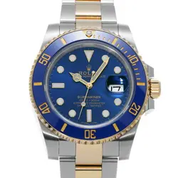 USED ROLEX SUBMARINER DATE 116613LB BLUE CASE: 40×40MM MEN'S WATCH #105015