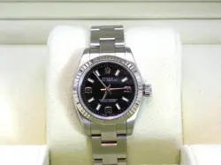 ROLEX 176234 2007 OYSTER PERPETUAL 26MM BLACK DIAL AUTOMATIC WOMEN’S WATCH #WI39