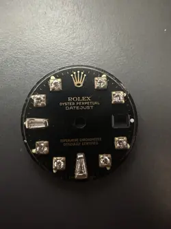GENUINE ROLEX OYSTER PERPATUAL DATEJUST DIAL FACE BLACK LADY 26MM