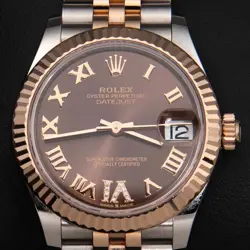ROLEX DATEJUST 31MM 278271 CHOCOLATE DIAL 6 PAVE JUBILEE WATCH FULL SET