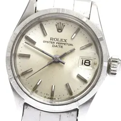 ROLEX OYSTER PERPETUAL DATE 6519 CAL.1161 SILVER DIAL AUTOMATIC LADIES_888943