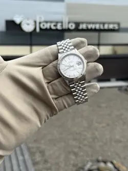 2004 Rolex Datejust Turn-O-Graph Thunderbird 36mm 18K WG Bezel 16264 with Papers