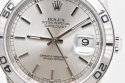 2004 Rolex Datejust Turn-O-Graph Thunderbird 36mm 18K WG Bezel 16264 with Papers