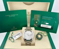 ROLEX DATEJUST 41 126300 SILVER DIAL STAINLESS STEEL BOX PAPERS 2022