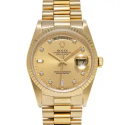 ROLEX DAY-DATE 18238A CHAMPAGNE/DIAMOND WATCH 665547